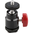 CAMVATE Mini Ball Head With Shoe Mount (Red Lever)