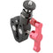 CAMVATE Super Clamp With 1/4"-20 Screw Ball Head Mount (Red T-Handle)