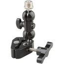 CAMVATE Super Clamp With 5/8"-27 Screw Double Ball Head Mount For Microphone (Black T-Handle)