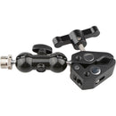 CAMVATE Super Clamp With 5/8"-27 Screw Double Ball Head Mount For Microphone (Black T-Handle)