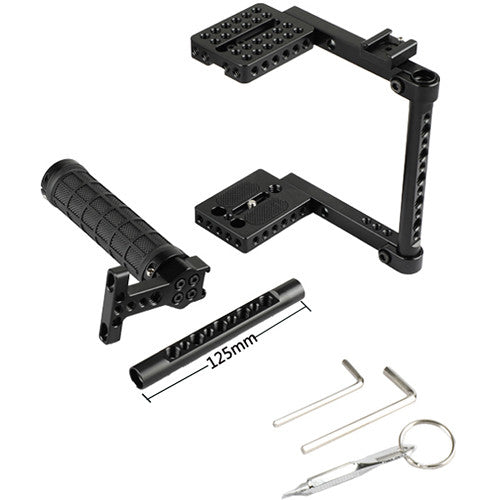 CAMVATE Camera Cage With Rubber Top Handle For Select DSLRS