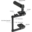 CAMVATE Camera Cage With Rubber Top Handle For Select DSLRS