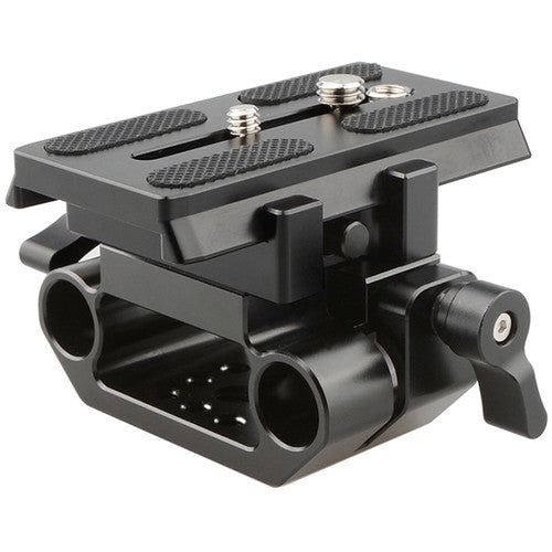 CAMVATE Manfrotto Standard Qr Baseplate Mount With 15mm Dual Rod Clamp