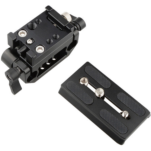 CAMVATE Manfrotto Standard Qr Baseplate Mount With 15mm Dual Rod Clamp