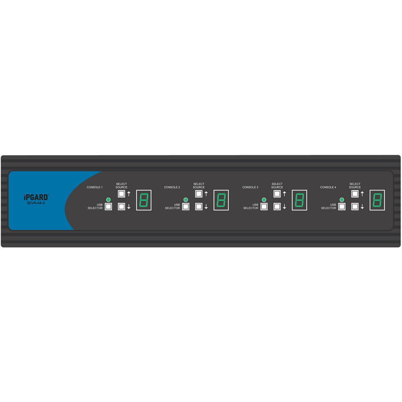 IPGard 4-Port SH Secure DVI-I Matrix KVM Switch with Audio and CAC (4 Users)