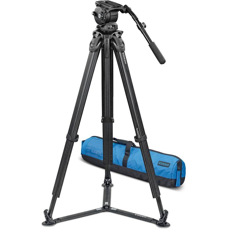 Vinten System Vision 8AS with flowtech 100 Carbon Fiber Tripod, Ground Spreader & Case