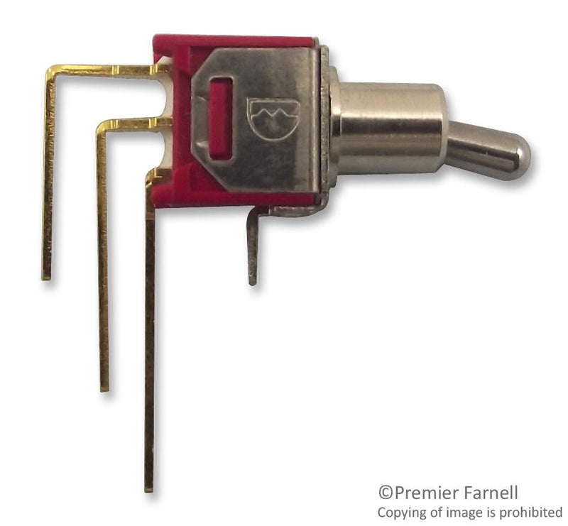 MULTICOMP 2MS5T2B2M7RE Toggle Switch, SPDT, Non Illuminated, On-Off-(On), 2MS5 Series, Through Hole, 100 mA