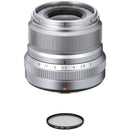 FUJIFILM XF 23mm f/2 R WR Lens with UV Filter Kit (Silver)