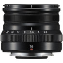 FUJIFILM XF 16mm f/2.8 R WR Lens with UV Filter Kit (Black)