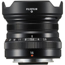 FUJIFILM XF 16mm f/2.8 R WR Lens with UV Filter Kit (Black)