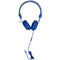 HamiltonBuhl Lab Pack of Favoritz Student Headphones with In-Line Microphones (Set of 12, Blue)