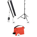 Genaray Bi-Color 36" Soft Strip 3-Light C Stand Kit