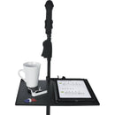 Gator Cases Frameworks Large Microphone Stand Clamp-On Utility Shelf, Capacity to 10Lbs.