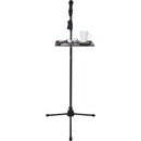 Gator Cases Frameworks Large Microphone Stand Clamp-On Utility Shelf, Capacity to 10Lbs.