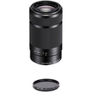 Sony E 55-210mm f/4.5-6.3 OSS Lens with Circular Polarizer Filter Kit (Black)