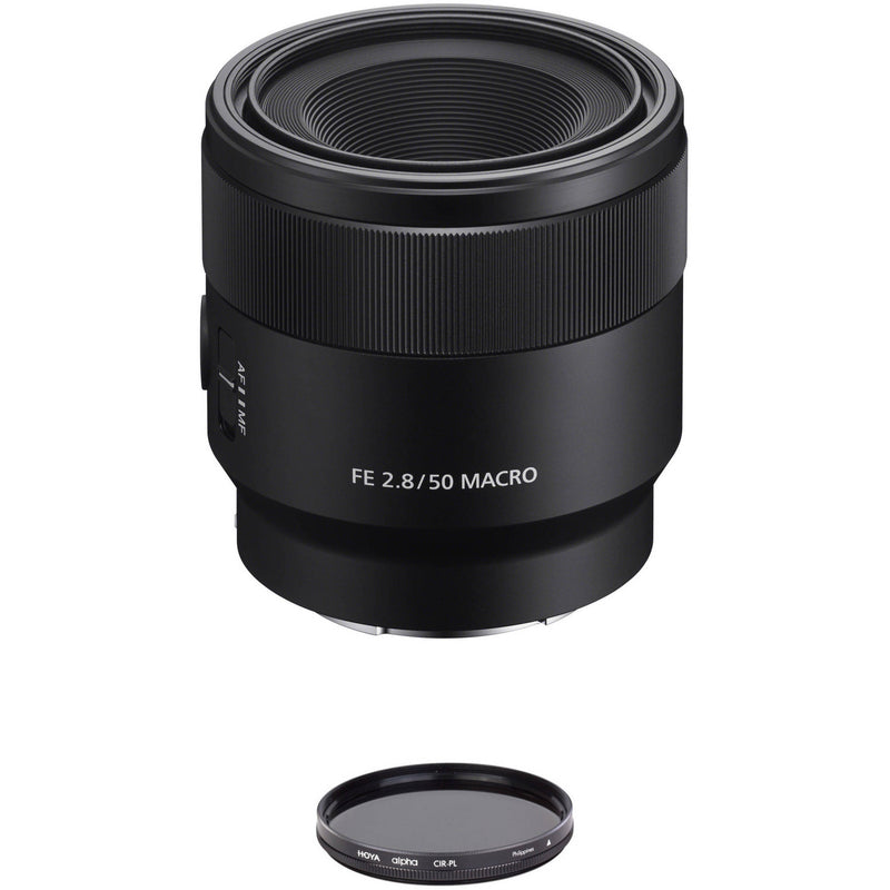 Sony FE 50mm f/2.8 Macro Lens with Circular Polarizer Filter Kit