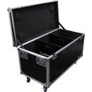 Odyssey Innovative Designs Flight Zone Utility Trunk Touring Case with Wheels, Caster Stacking Plates, and Dividers (Black)