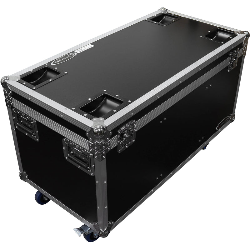 Odyssey Innovative Designs Flight Zone Utility Trunk Touring Case with Wheels, Caster Stacking Plates, and Dividers (Black)