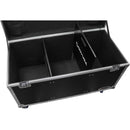 Odyssey Innovative Designs Flight Zone Utility Trunk Touring Case with Wheels, Caster Stacking Plates, and Dividers (Black)