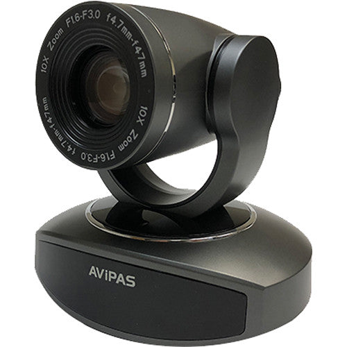 AViPAS 10X Full-HD HDMI PTZ Camera With IP Live Streaming And PoE Supported (Gray)