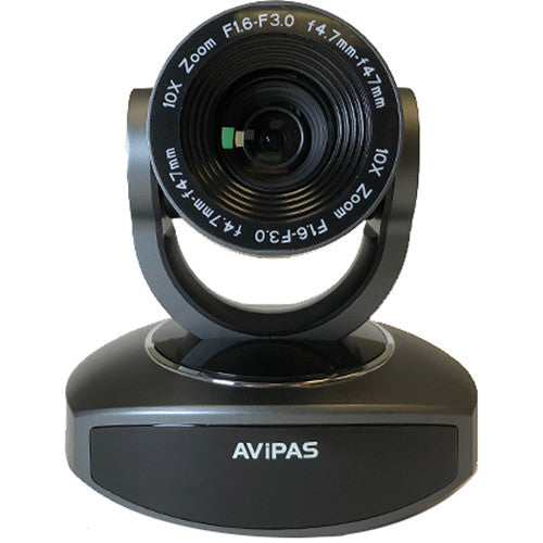 AViPAS 10X Full-HD HDMI PTZ Camera With IP Live Streaming And PoE Supported (Gray)