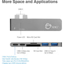 SIIG Dual USB Type-C Hub with Card Reader and Power Delivery (Space Gray)