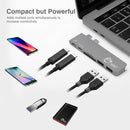 SIIG Dual USB Type-C Hub with Card Reader and Power Delivery (Space Gray)