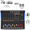 Pyle Pro 8-Channel Bluetooth Studio Mixer and DJ Controller Audio Mixing Console System