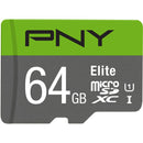 PNY Technologies 32GB Elite UHS-I microSDHC Memory Card with SD Adapter