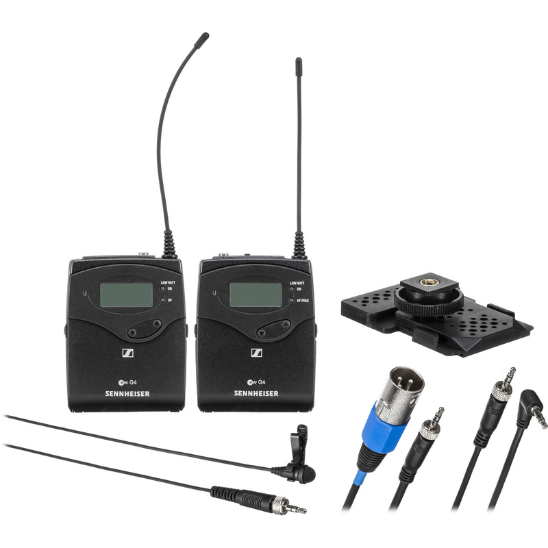 Sennheiser EW 100 G4 2-Person Camera-Mount Wireless Combo Microphone System Kit (G: 566 to 608 MHz)