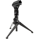 Pyle Pro Desktop Microphone Stand & Compact Table Tripod Mic Holder Mount with Height Adjustment