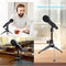 Pyle Pro Desktop Microphone Stand & Compact Table Tripod Mic Holder Mount with Height Adjustment