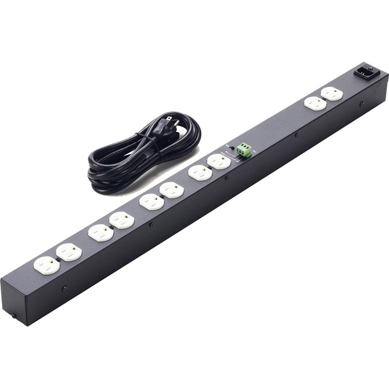 Lowell Manufacturing Power Strip-15A, Remote Control, 5 Duplex Outlets (4 Switched), 9.10' Cord