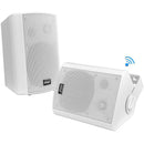 Pyle Pro 6.5" Bluetooth Wall Mount Waterproof & Bluetooth Speakers (White, Pair)