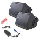 Pyle Pro 6.5" Bluetooth Wall Mount Waterproof & Bluetooth Speakers (Black, Pair)