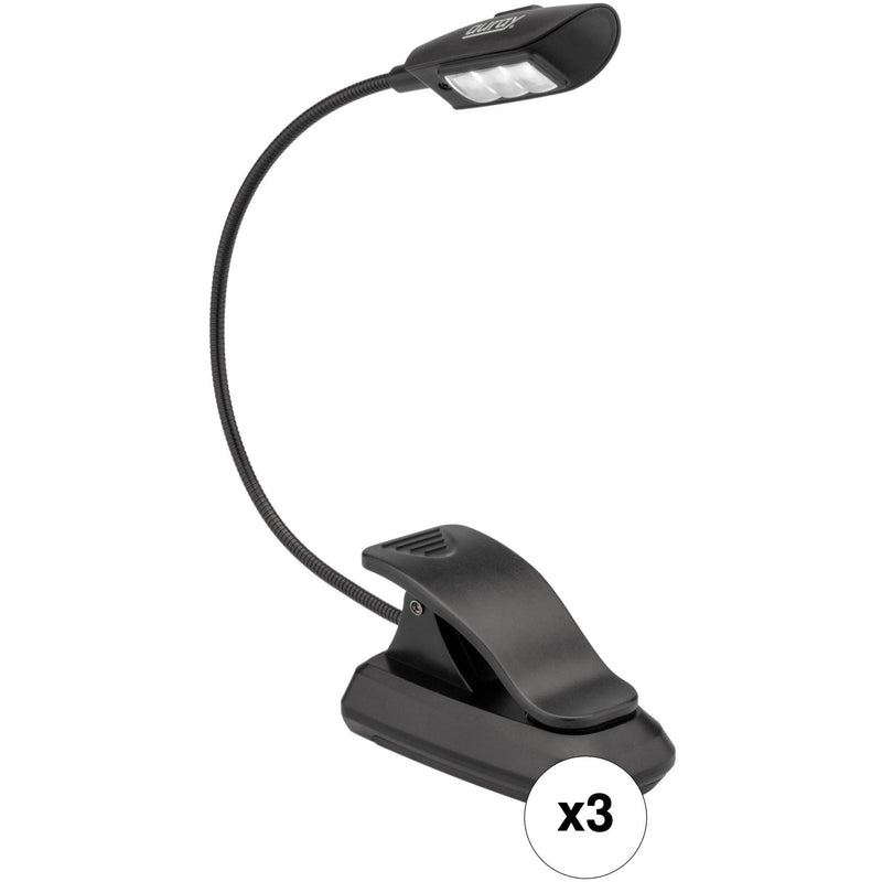 Auray M-LED3-CL 3-LED Clip-On Music Stand Gooseneck Light (Set of 3)