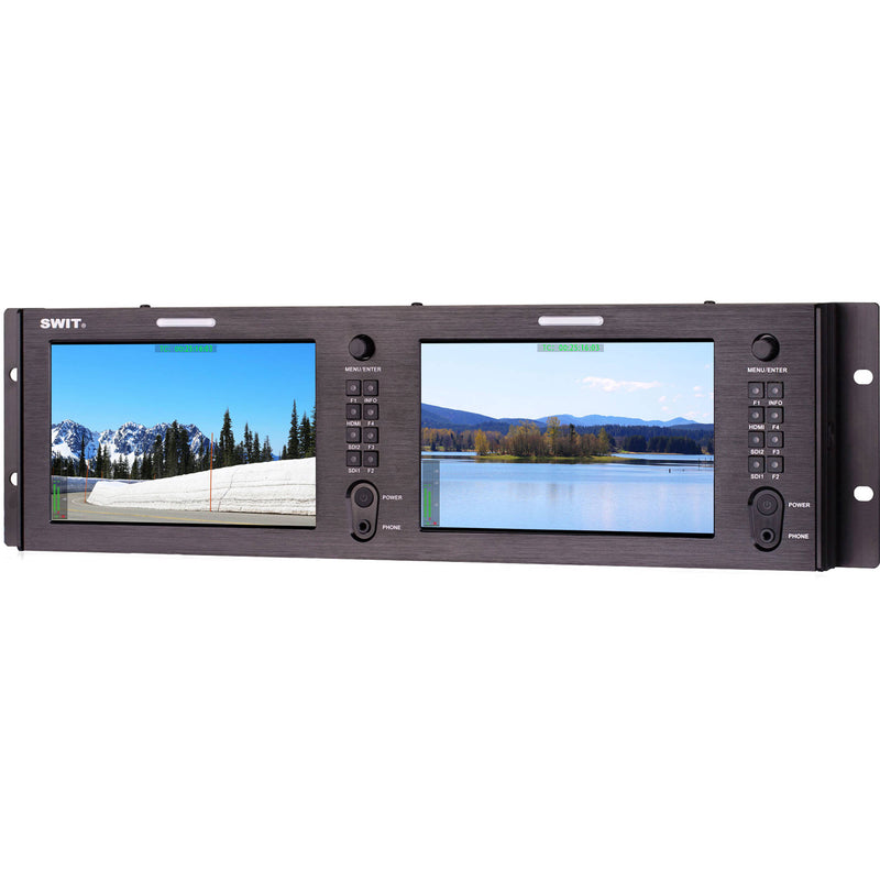 SWIT Dual 7" FHD Rackmount LCD Monitor (3 RU)