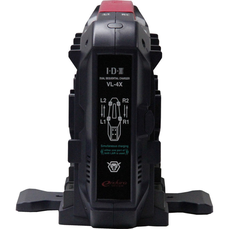 IDX System Technology VL-4X 4-Channel V-Mount Charger with Power Supply