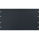 Lowell Manufacturing Rack Panel-Blank-6U, 14-Gauge Flat Steel (Black)