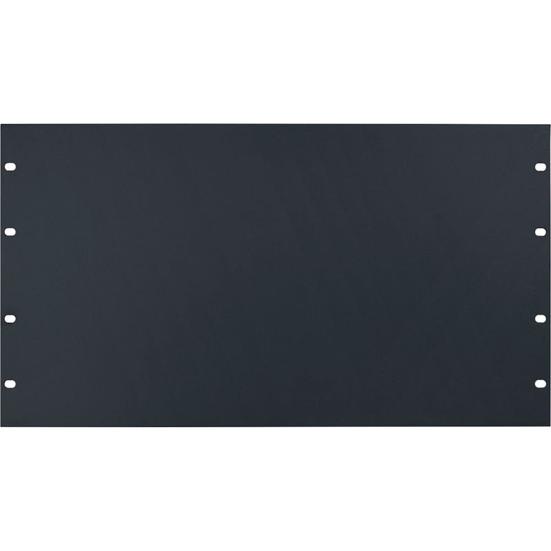 Lowell Manufacturing Rack Panel-Blank-6U, 14-Gauge Flat Steel (Black)