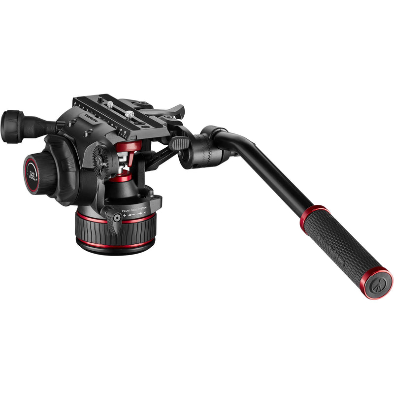 Manfrotto 608 Nitrotech Fluid Head & Aluminum Twin Leg Tripod with Mid-Spreader Kit