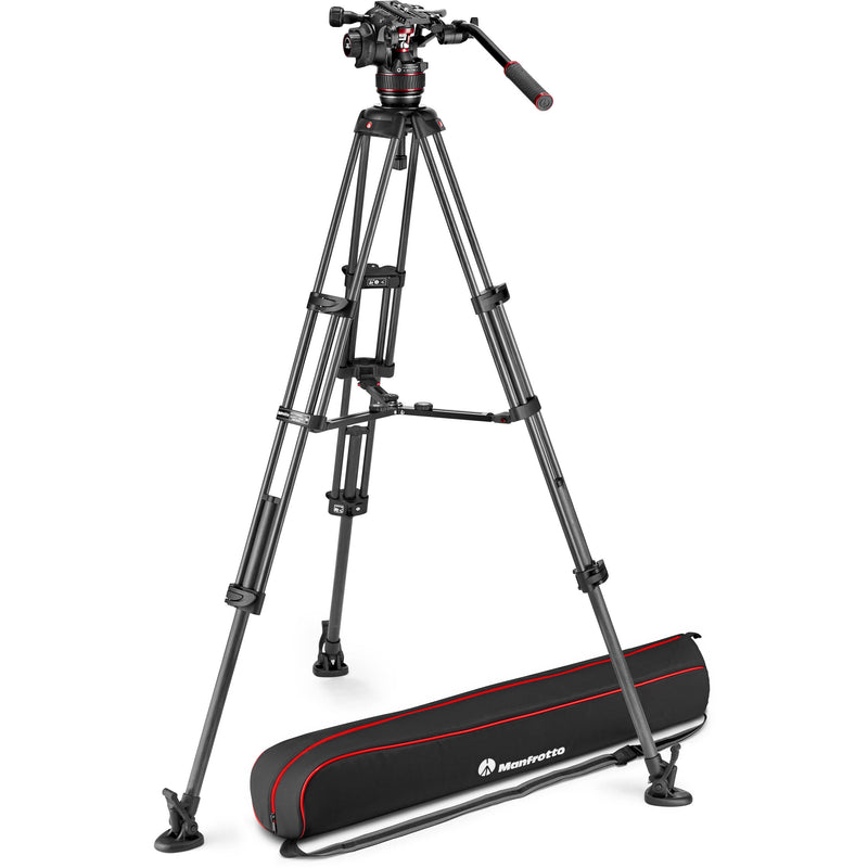 Manfrotto Nitrotech 608 Fluid Head with 635 FAST Single Leg Carbon Fiber Tripod