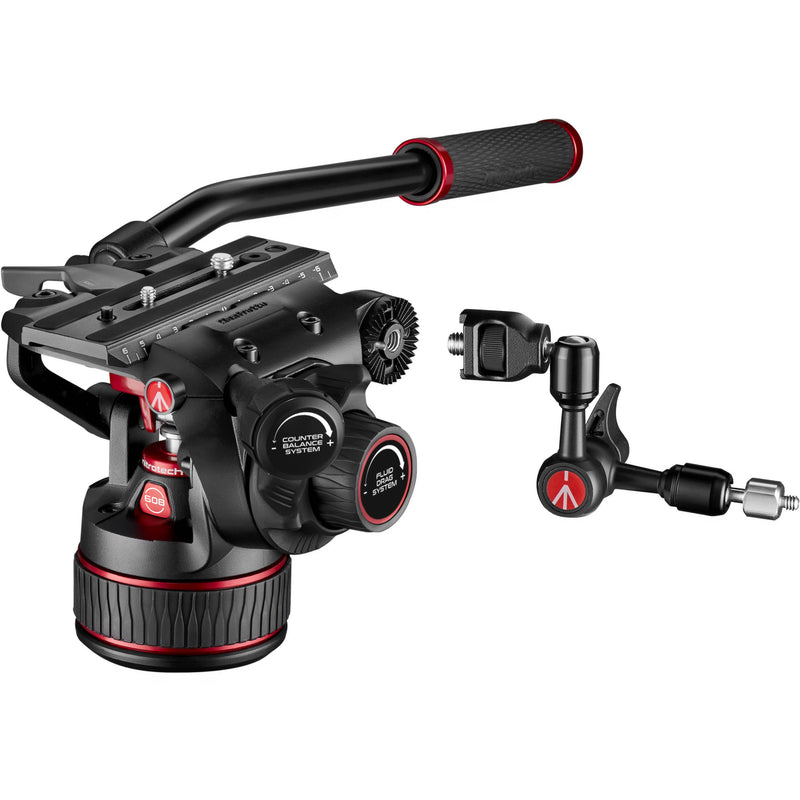 Manfrotto 608 Nitrotech Fluid Video Head and 536 Carbon Fiber Single Leg Tripod