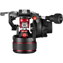 Manfrotto 612 Nitrotech Fluid Video Head and Aluminum Twin Leg Tripod with Ground Spreader