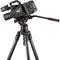 Manfrotto 612 Nitrotech Fluid Video Head and Aluminum Twin Leg Tripod with Middle Spreader