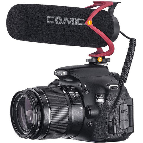 Comica Audio Directional On-Camera Shotgun Microphone (Red)