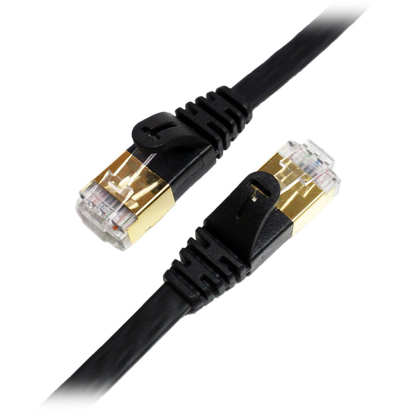 Tera Grand CAT-7 10 Gigabit Ultra Flat Ethernet Patch Cable, 6' (Black)