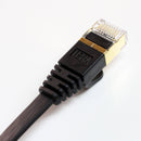 Tera Grand CAT-7 10 Gigabit Ultra Flat Ethernet Patch Cable, 25' (Black)