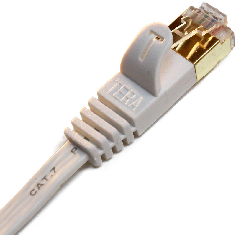 Tera Grand CAT-7 10 Gigabit Ultra Flat Ethernet Patch Cable, 6' (White)