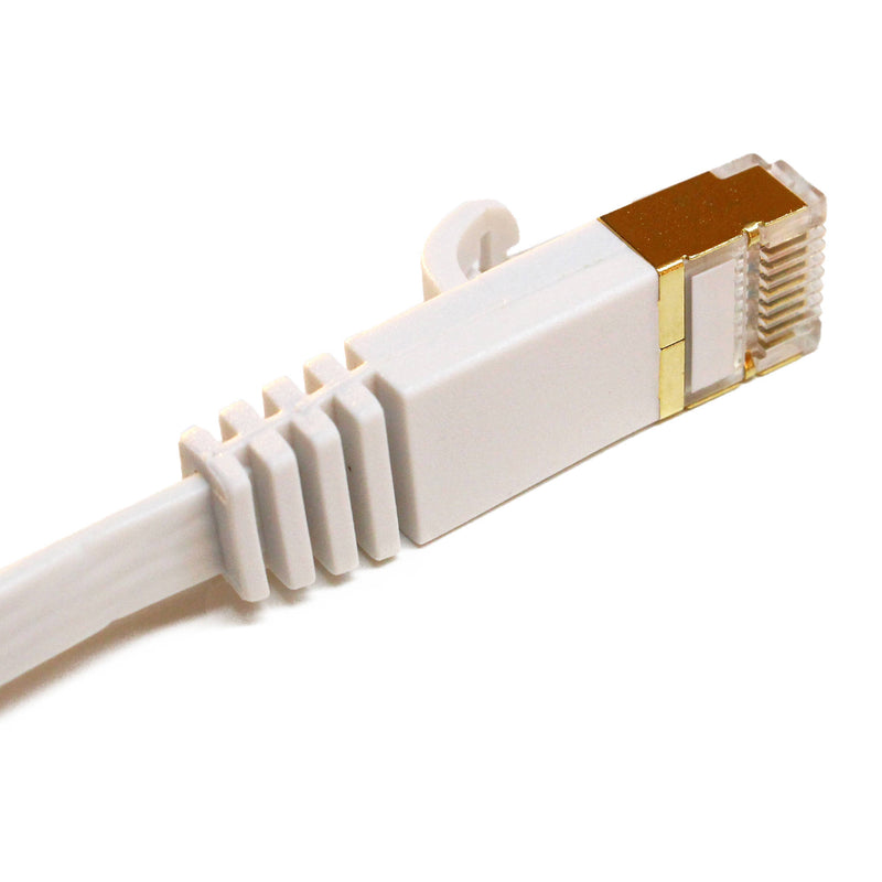 Tera Grand CAT-7 10 Gigabit Ultra Flat Ethernet Patch Cable, 6' (White)